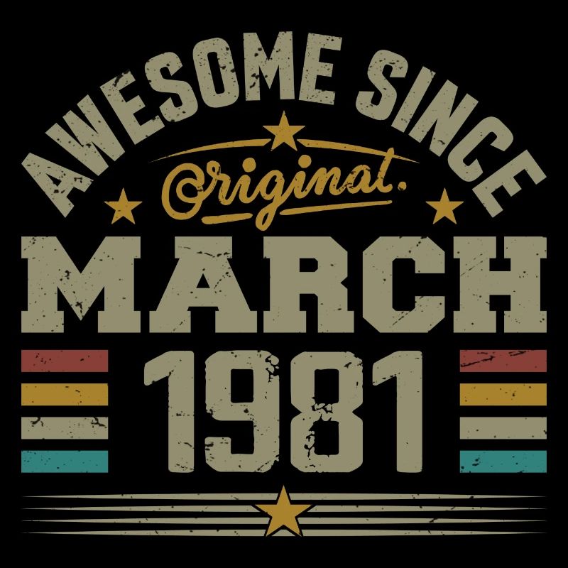 March 1981 Birthday Vintage 1981 Gift Idea