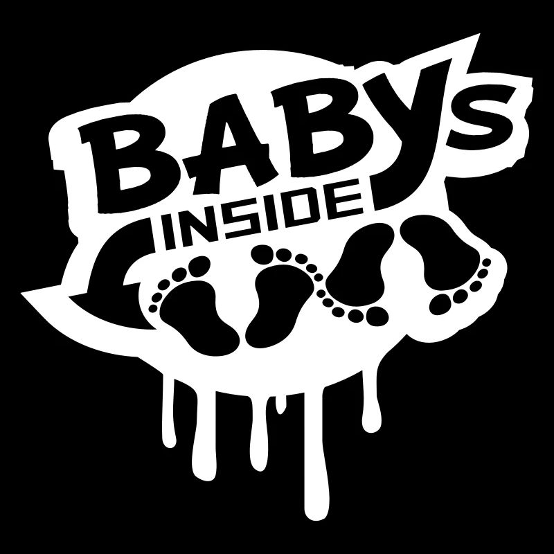 Babys Inside 2 Zwillinge Schwanger Bauch Lustig