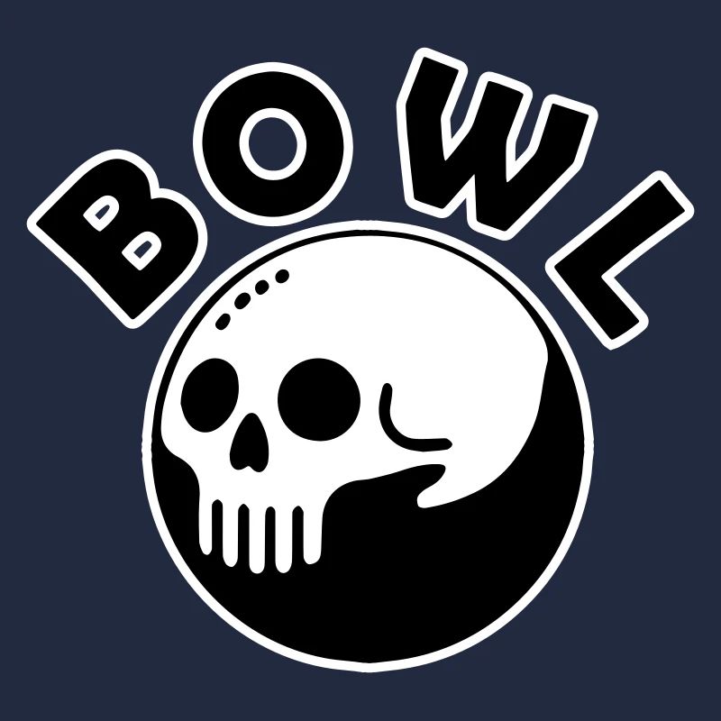 Totenkopf Bowlingkugel - Schüssel Design
