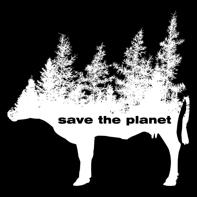 Save the Planet - Vegan Umweltschutz Kuhwald
