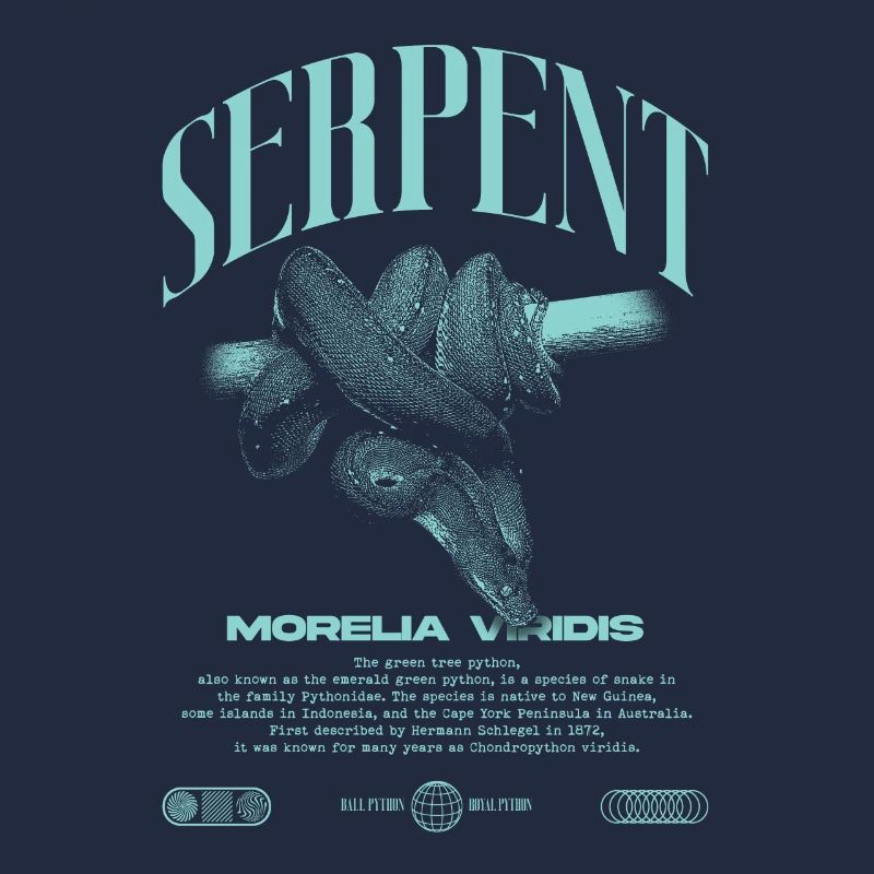 Grüner Baum Python Modern Reptile Keeper Streetwear