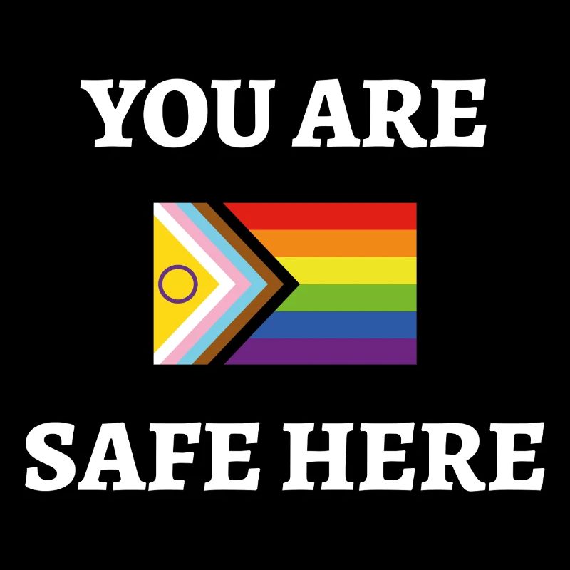 Du bist sicher hier LGBT Safe Space Gay Pride Verbündeter