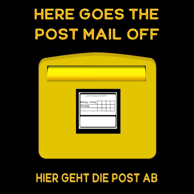 Here goes the post mail off. Hier geht die Post ab