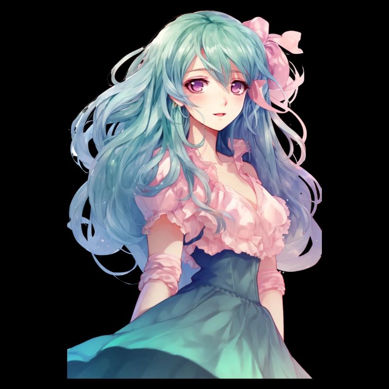 Fille d’anime aux cheveux roses