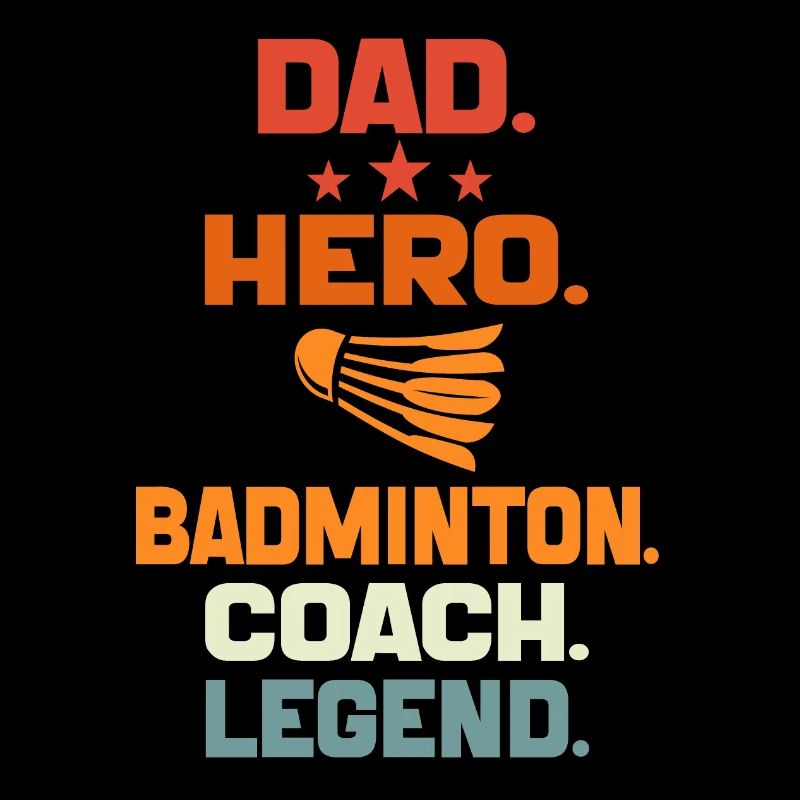 Papa Held Badminton Coach Legende Badminton Papa Geschenk