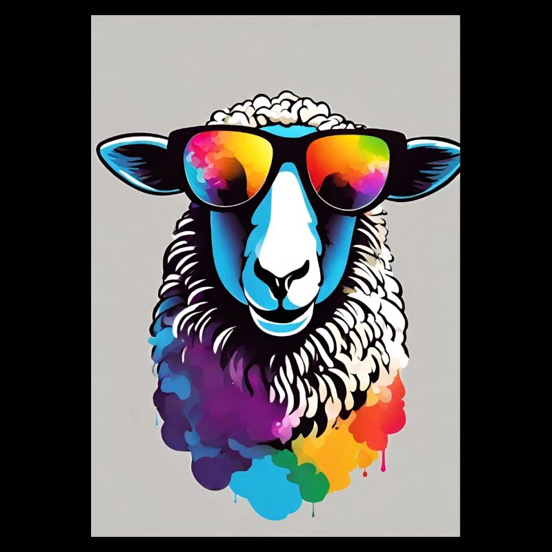 Schaf mit Sonnenbrille