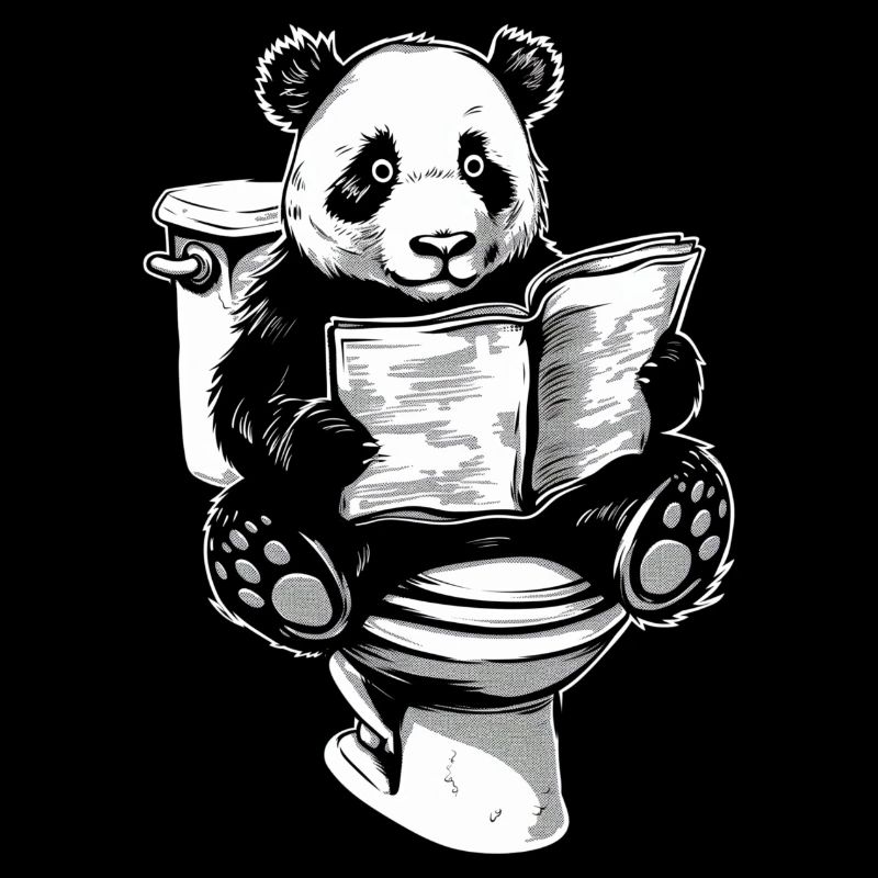 Panda sur les toilettes II