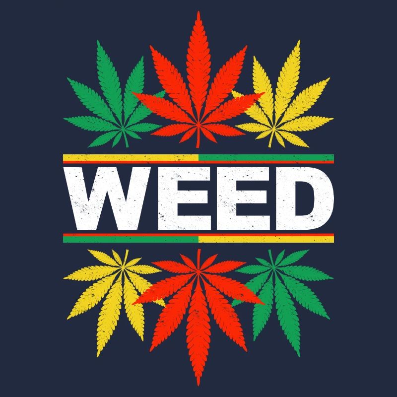 Lebendiges Design mit Cannabisblattmustern