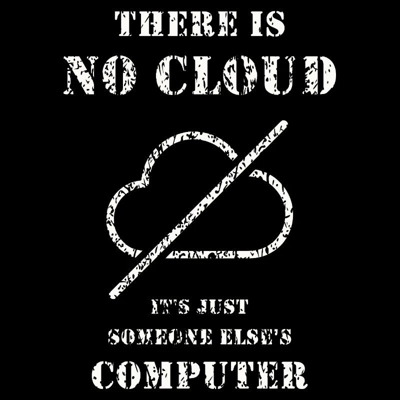 No Cloud – Chemise d’humour informatique