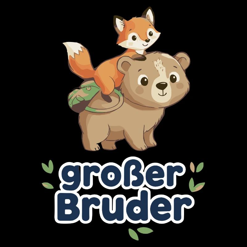 Big Brother Bear & Fox Sibling Shirt
