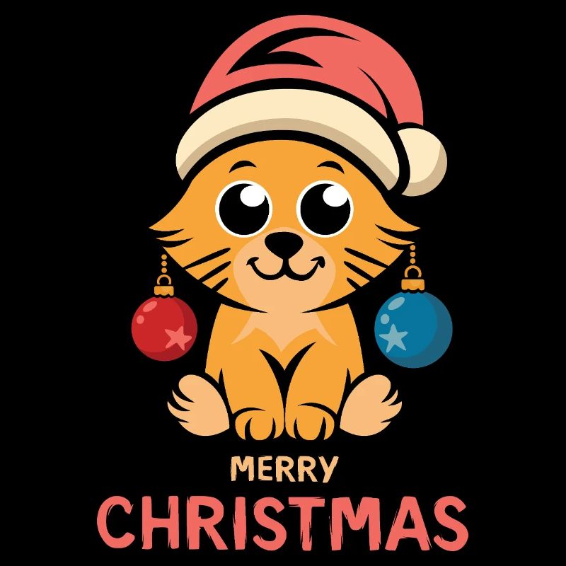 Weihnachtskatze Merry Christmas