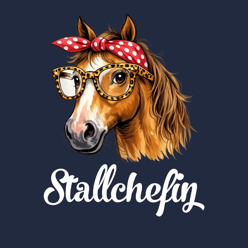 Stallchefin Pferd Stall lustig