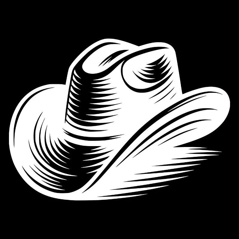 Illustration de chapeau de cow-boy classique dans le style western