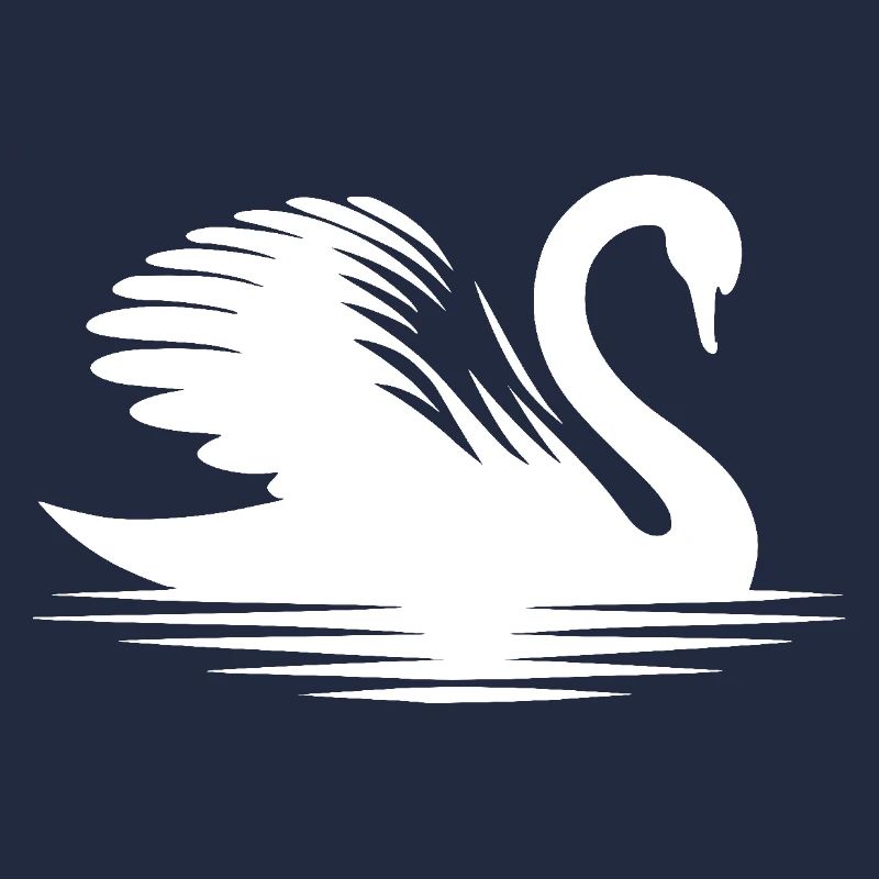 Stolze elegante Schwan Silhouette Portrait