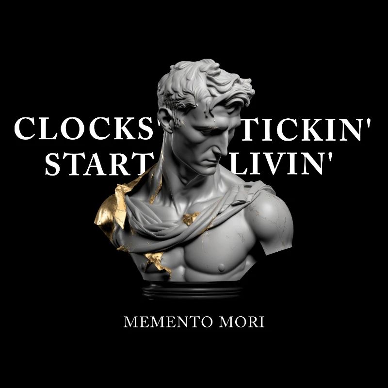 Horloges Tickin Start Live Memento Mori Statue grecque
