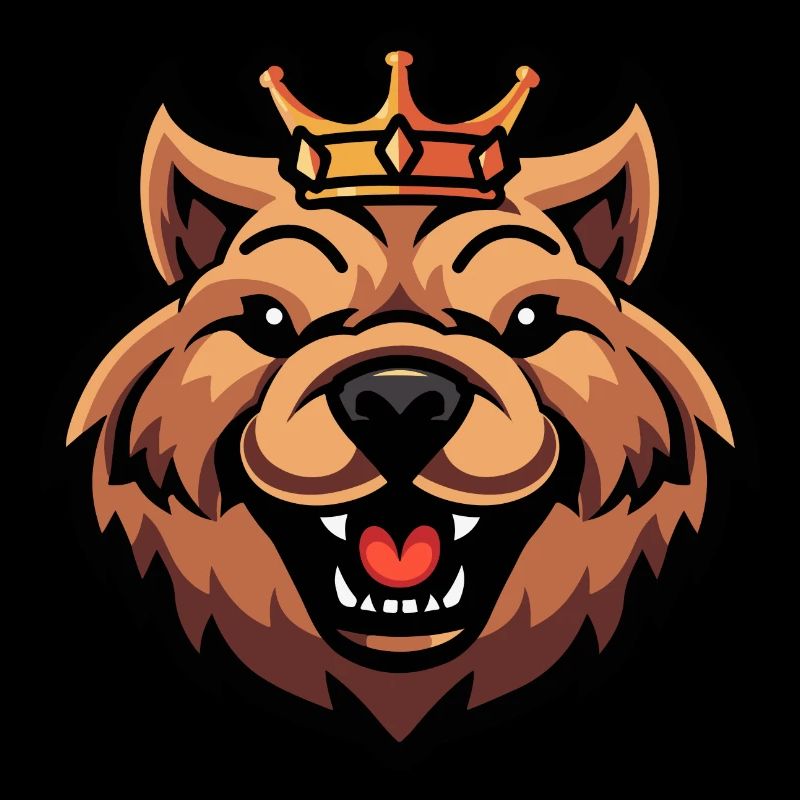 Chow Chow Dog Head Crown
