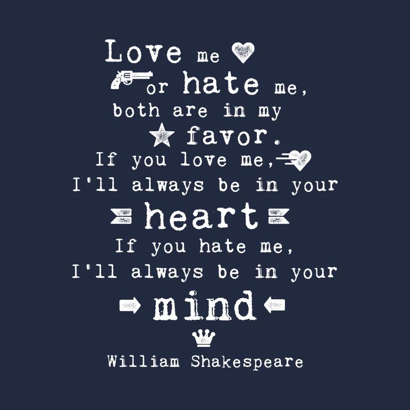 Shakespeare Love Me Or Hate Me