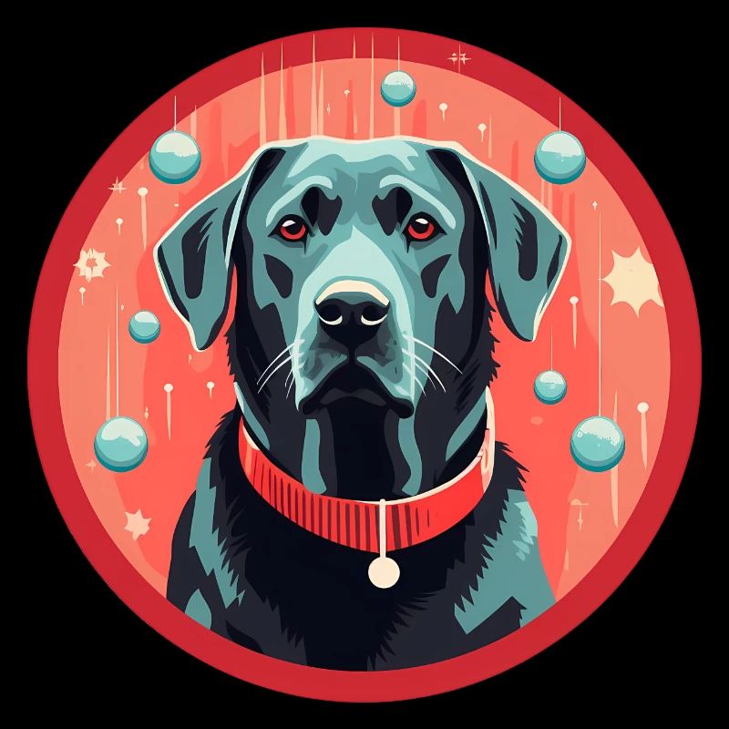 Labrador Retriever chien Noël, chiens d’amour