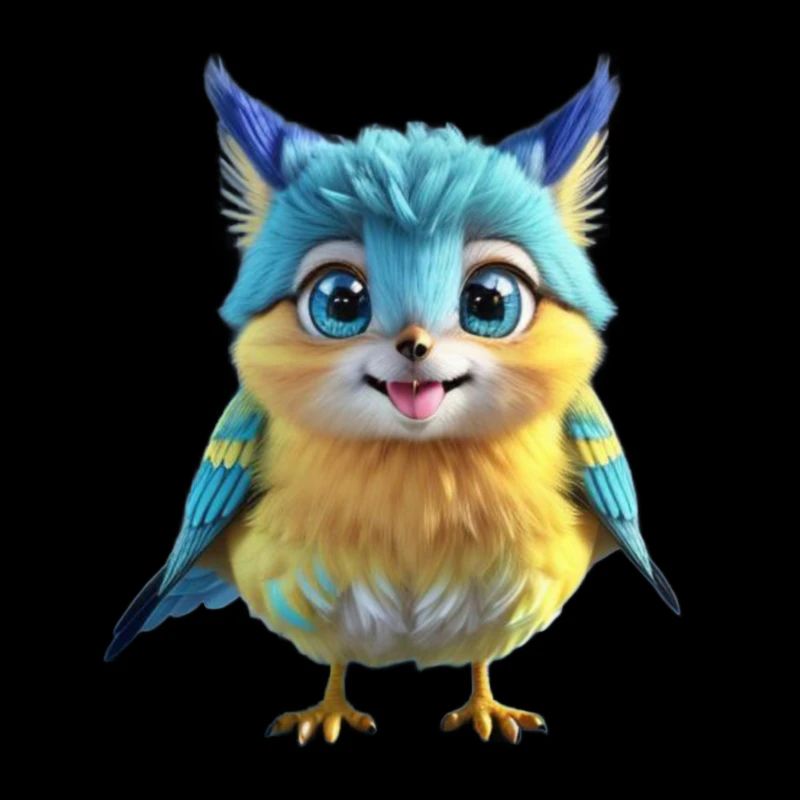 Oiseau jaune mignon