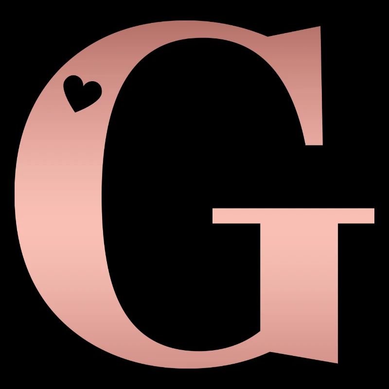 Buchstabe G Roségold