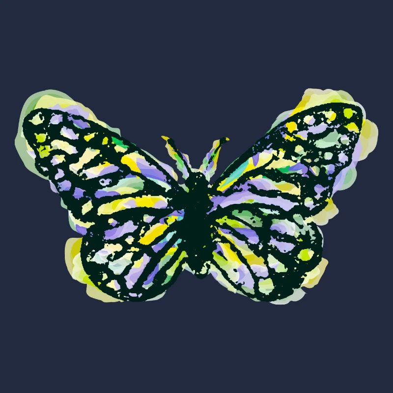 Papillon abstrait - style aquarelle mignon