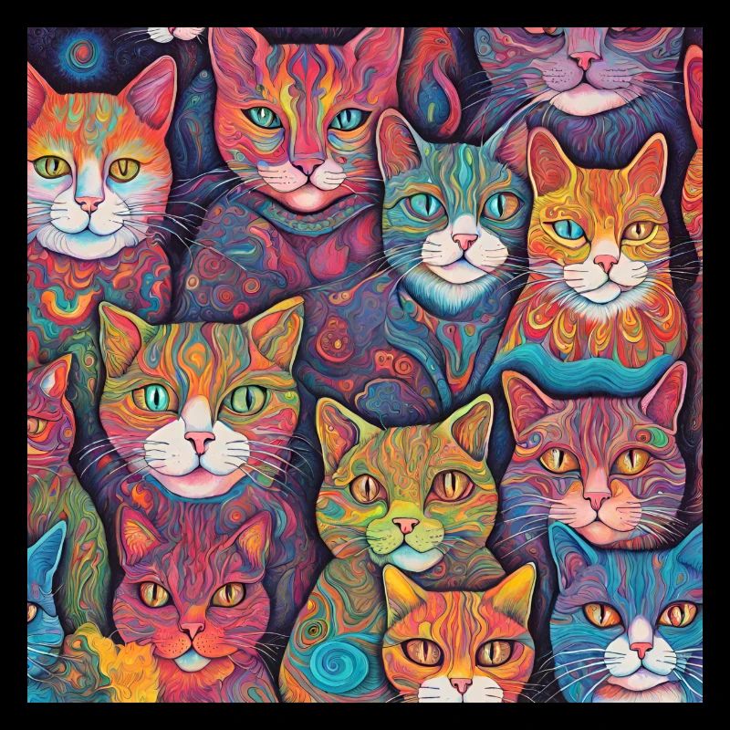 Chats colorés