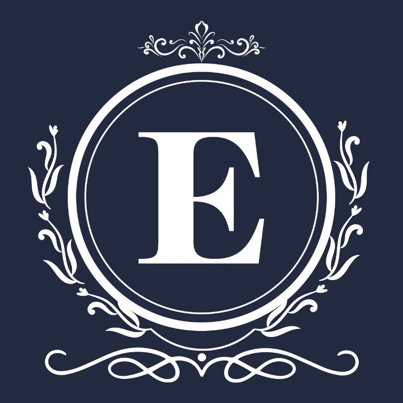 Buchstaben-E-Dekoration