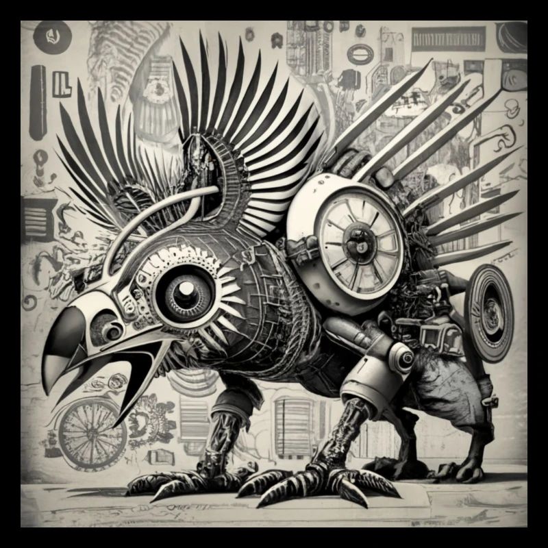 phoenix style cyborg steampunk cyberpunk