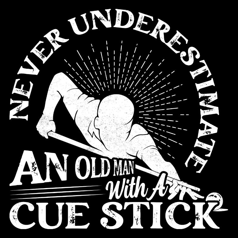 An Old Man With A Cue Stick Billiard Player Billar