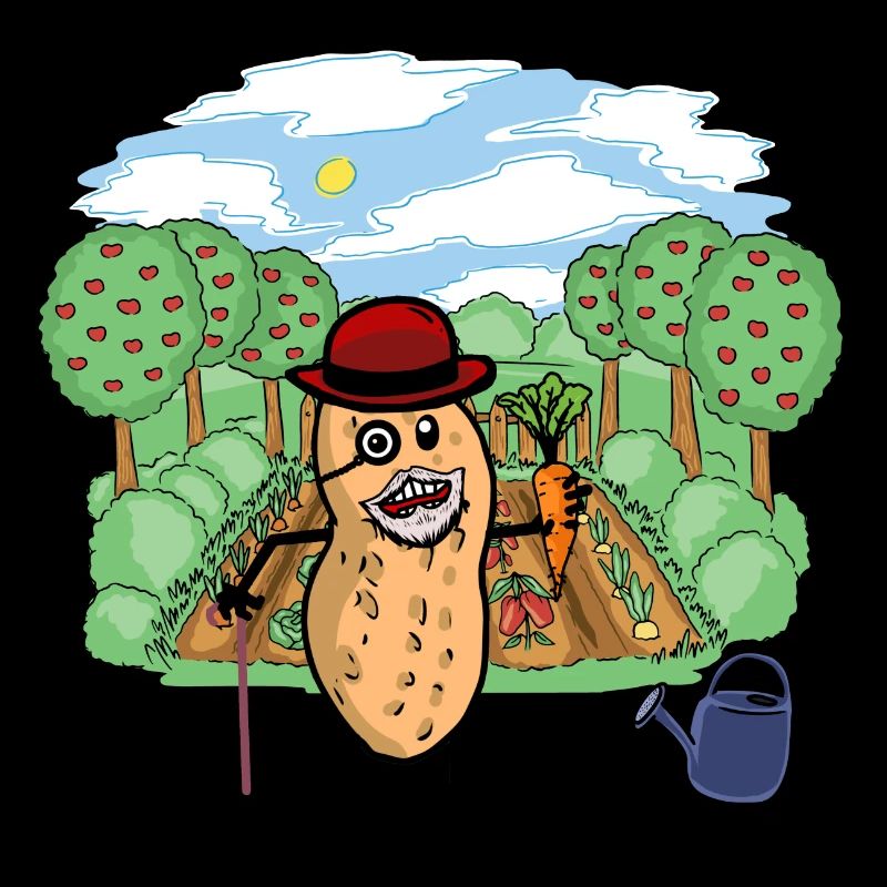 Garten Opa Erdnuss Gemüse Gärtnern Gartenarbeit