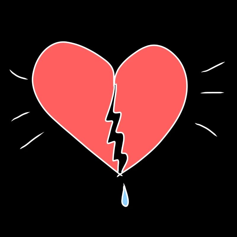 cœur brisé douleur douleur rouge