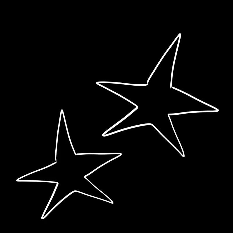 Symbole d’étoile Forme Deux étoiles