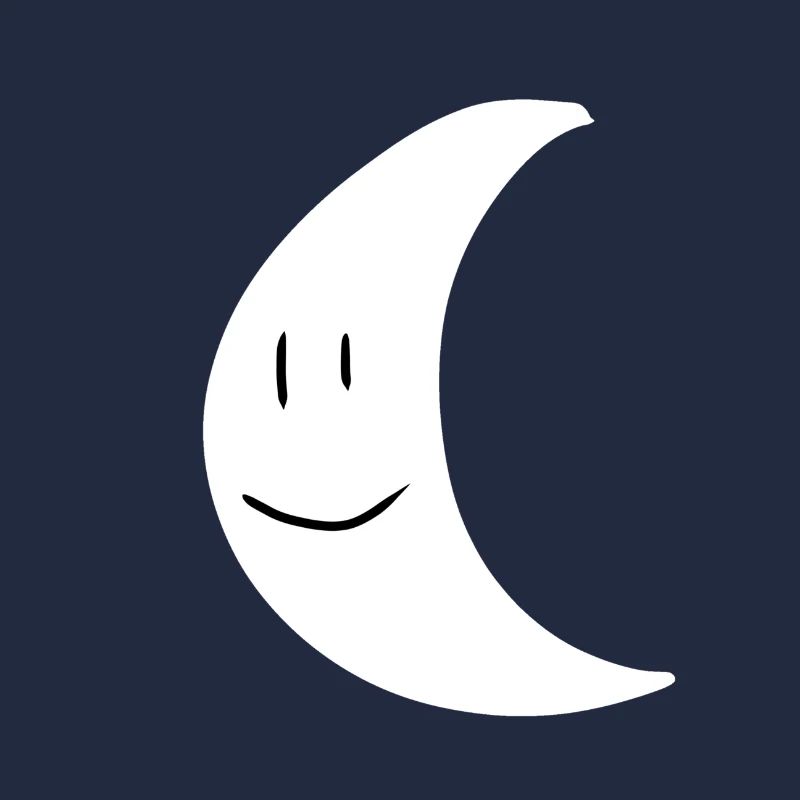 Moon Shape Planet Symbol Face