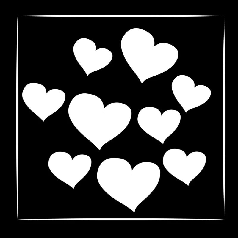 Heart Pattern Hearts Symbol Love Square