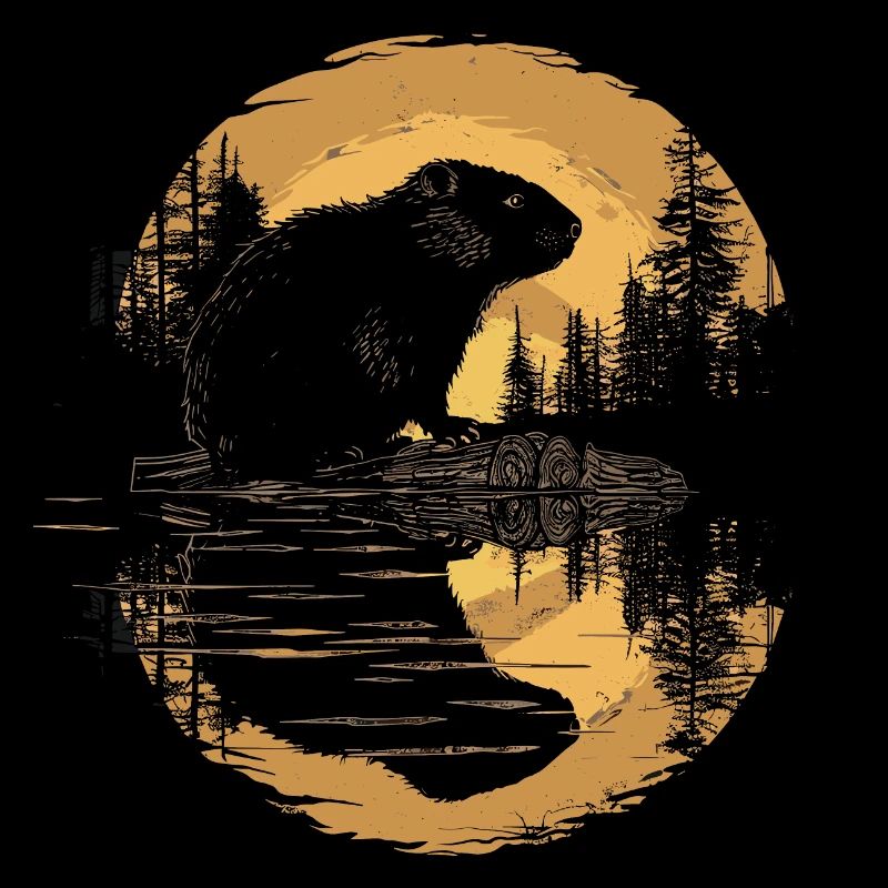 Beaver Forest Animal Nature Trees