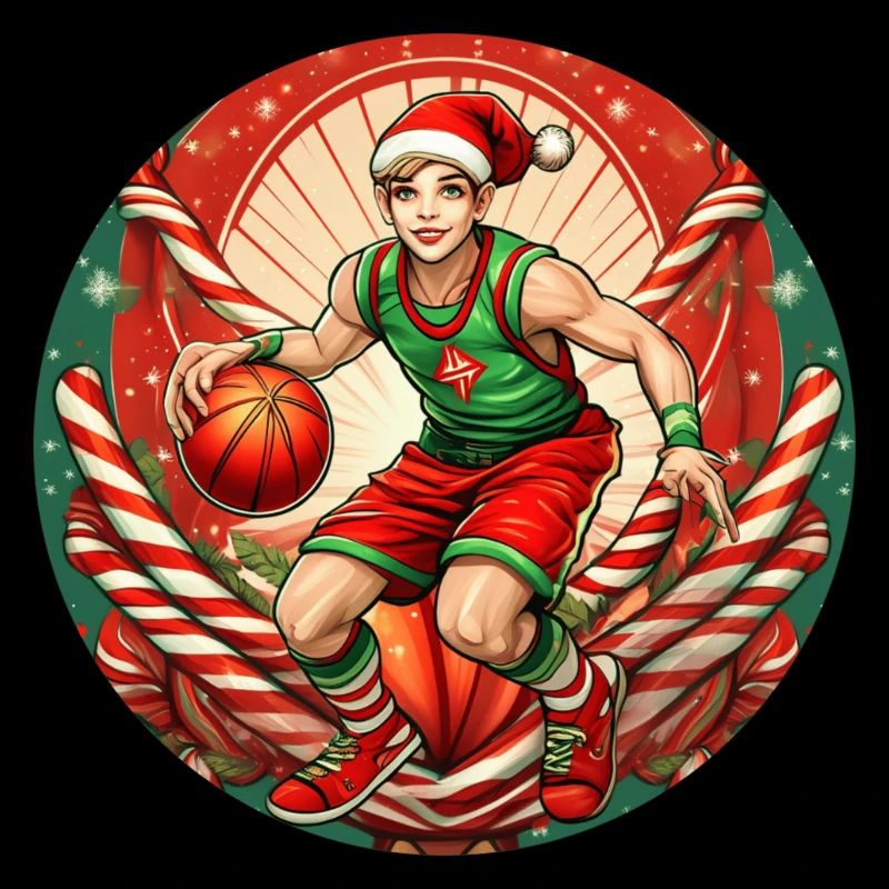Christmas Elf basketball
