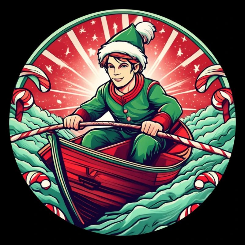 Aviron de lutin de Noël