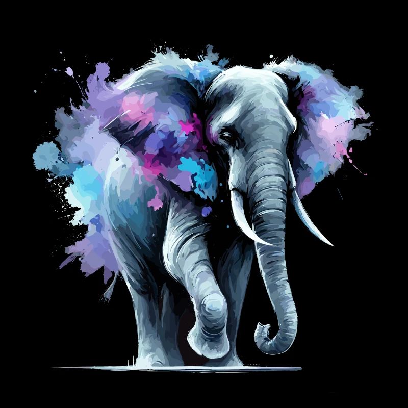 Majestic Elephant in Watercolor