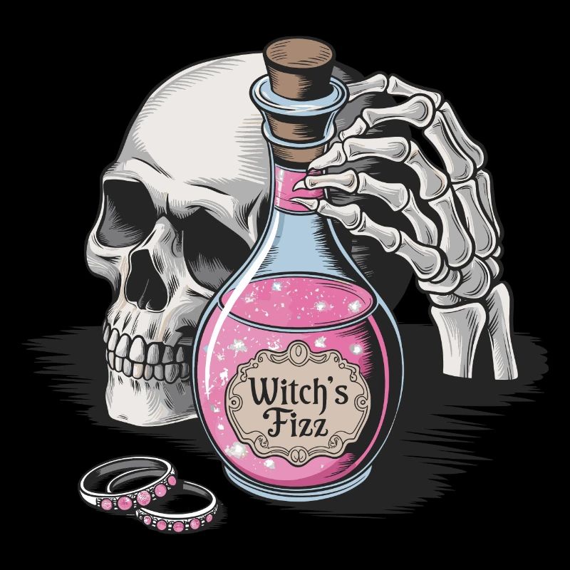 Witch's Fizz Halloween Skull