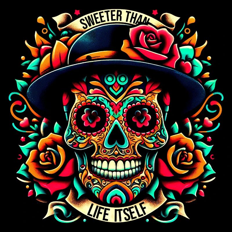 Crâne de catrina mexicaine - Plus doux que la vie elle-même