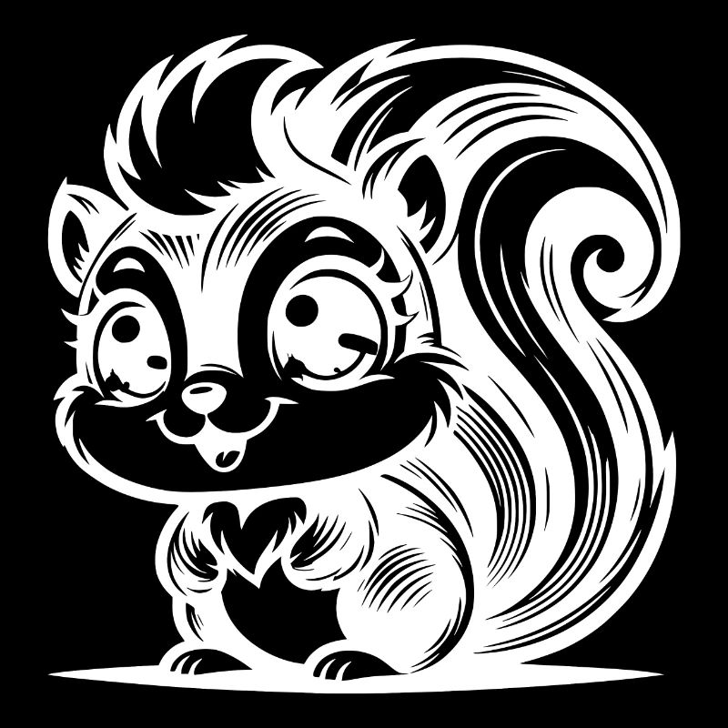 Cute smiling squirrel with huge eyes