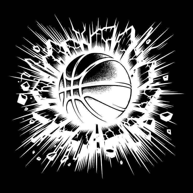 Le basket-ball frappe le mur