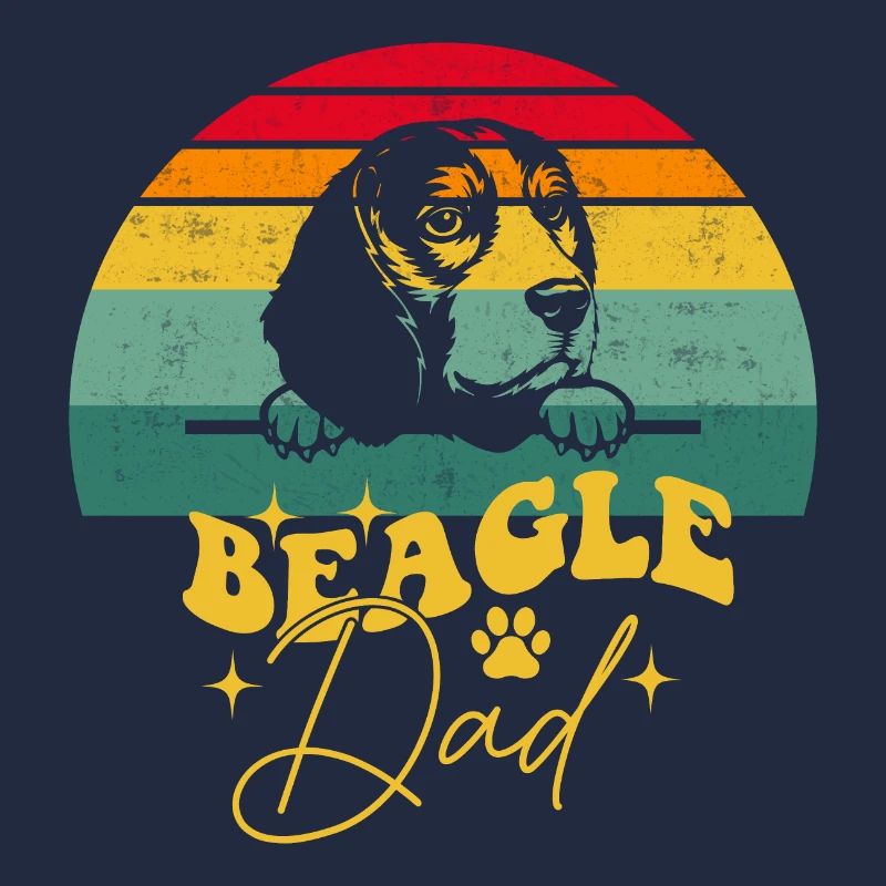 Beagle Papa I Retro Beagle Papa