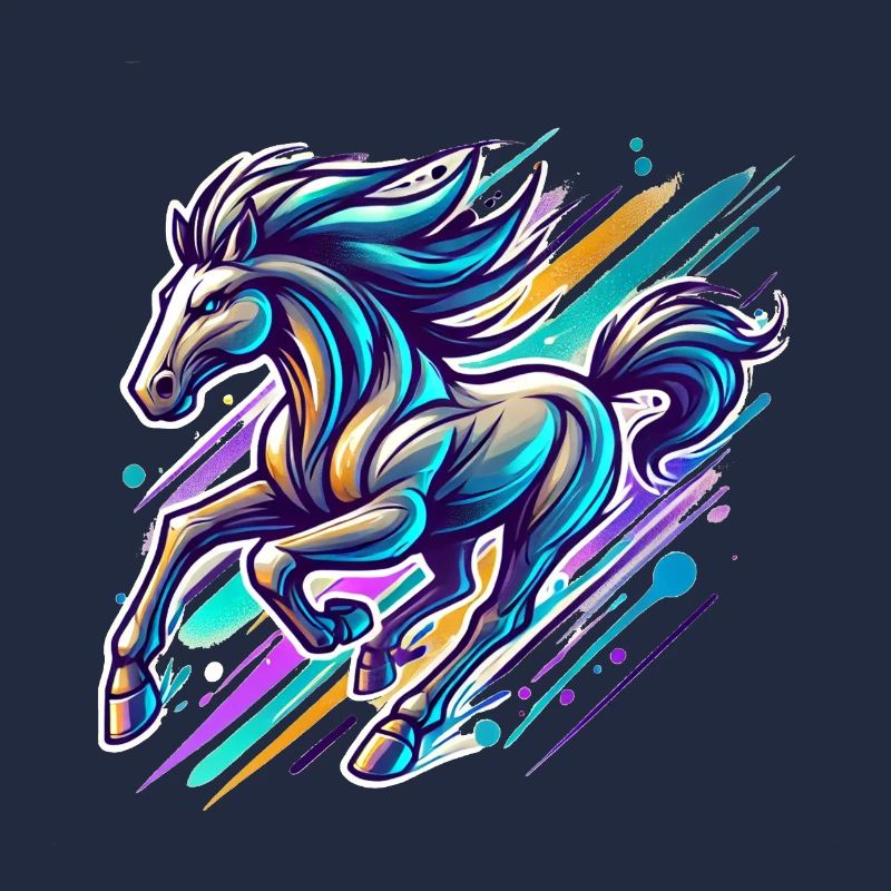 rennendes Pferd Reiten