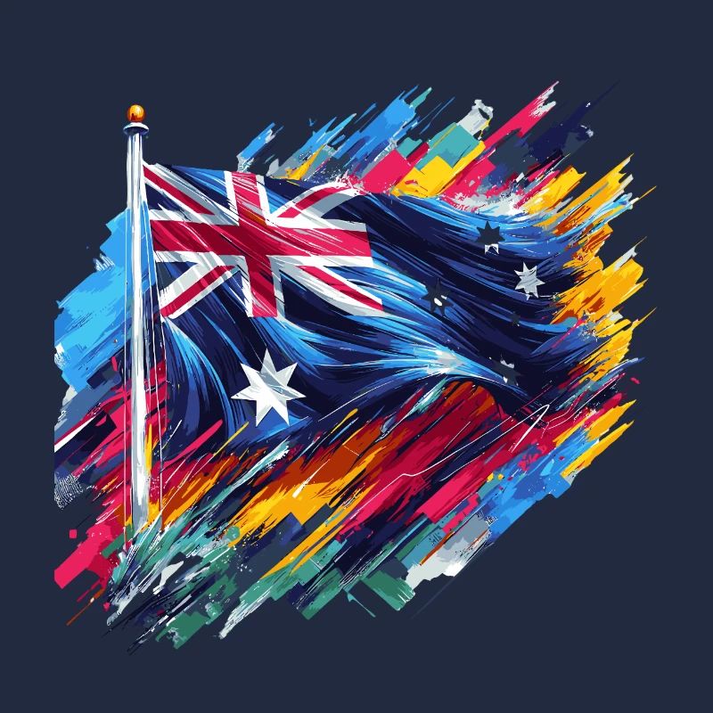 Australische Flagge in Farben