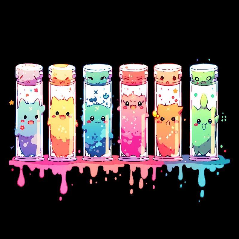 Drôle de chimie science chimiste tubes à essai