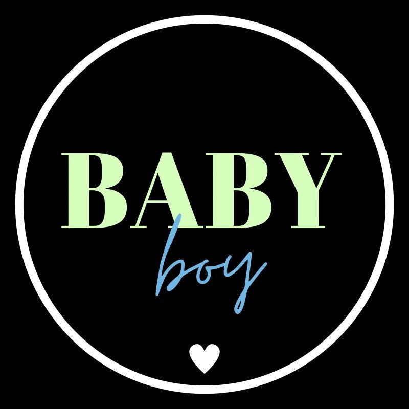 Bébé garçon - coloré et simple avec un cœur