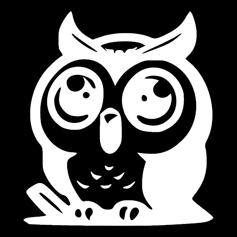 Petit hibou mignon avec de grands yeux
