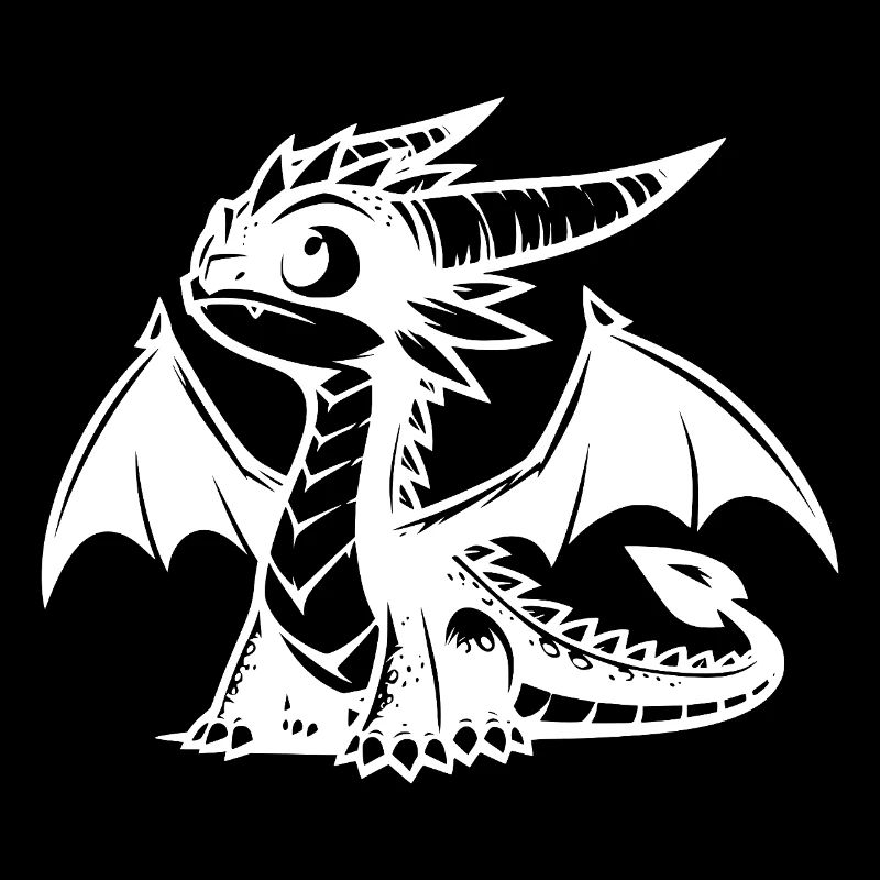 Petit dragon mignon magique avec des ailes