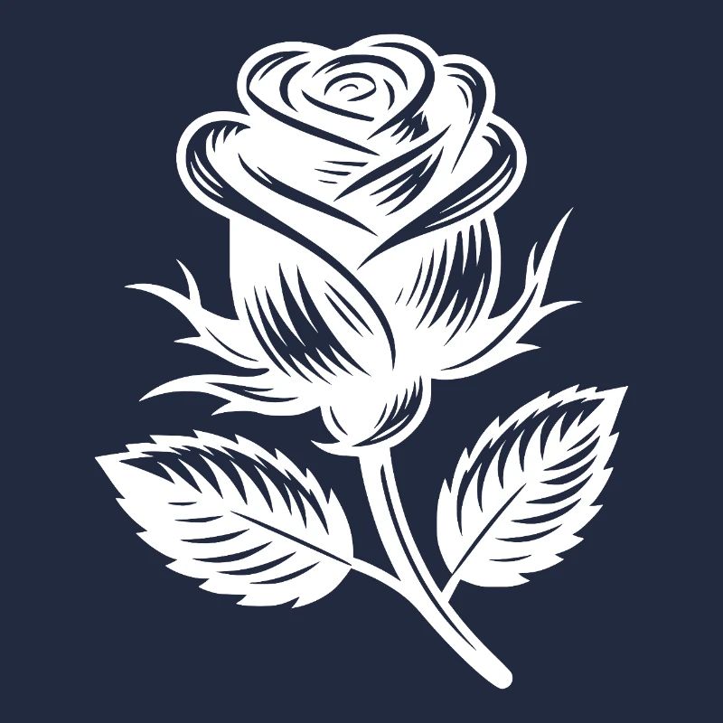 Rose simple motif de rose élégant